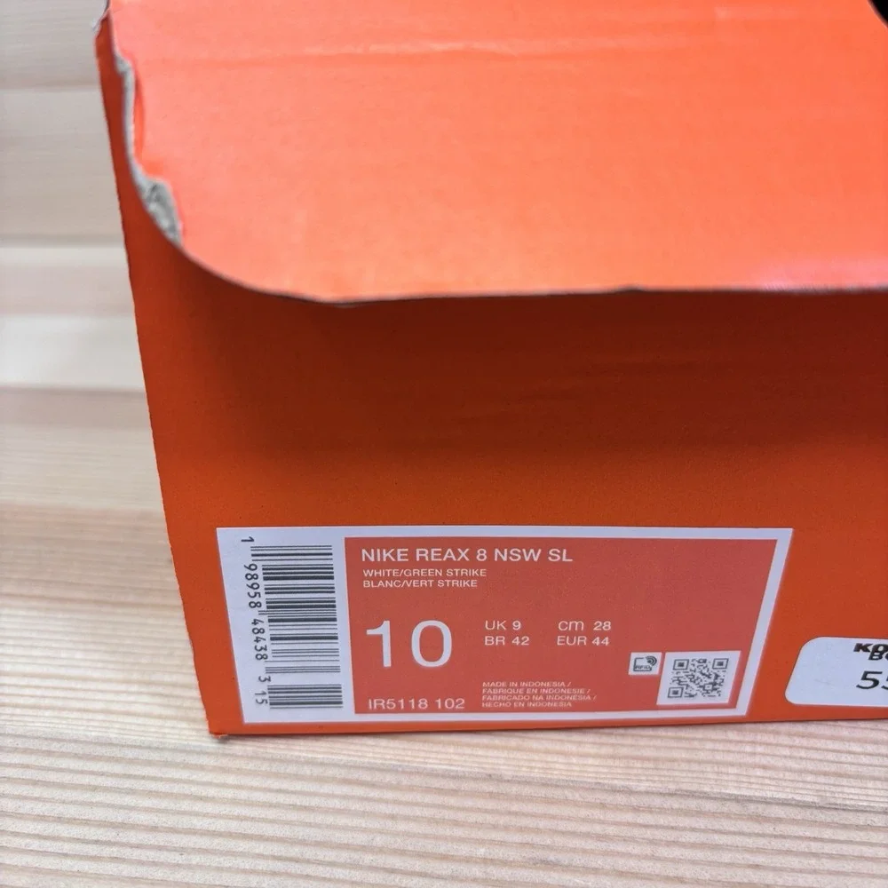 Nike Reax 8 NSW SL Training Shoes Mens 10 White Green Navy IR5118-102